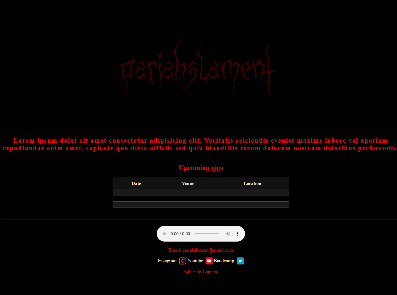 Band Website